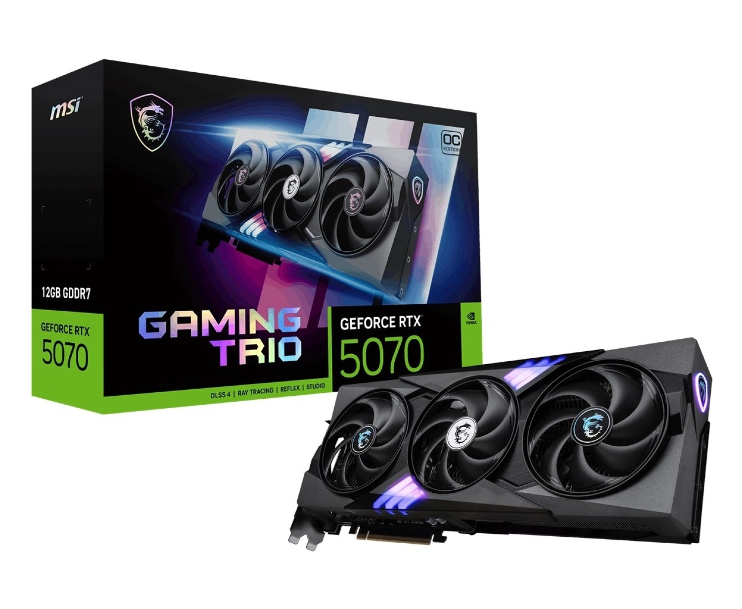 Msi Geforce Rtx 5070 12G Gaming Trio Oc 12Gb Gddr7 192 Bit Dlss 4 Ekran Kartı ürün görseli