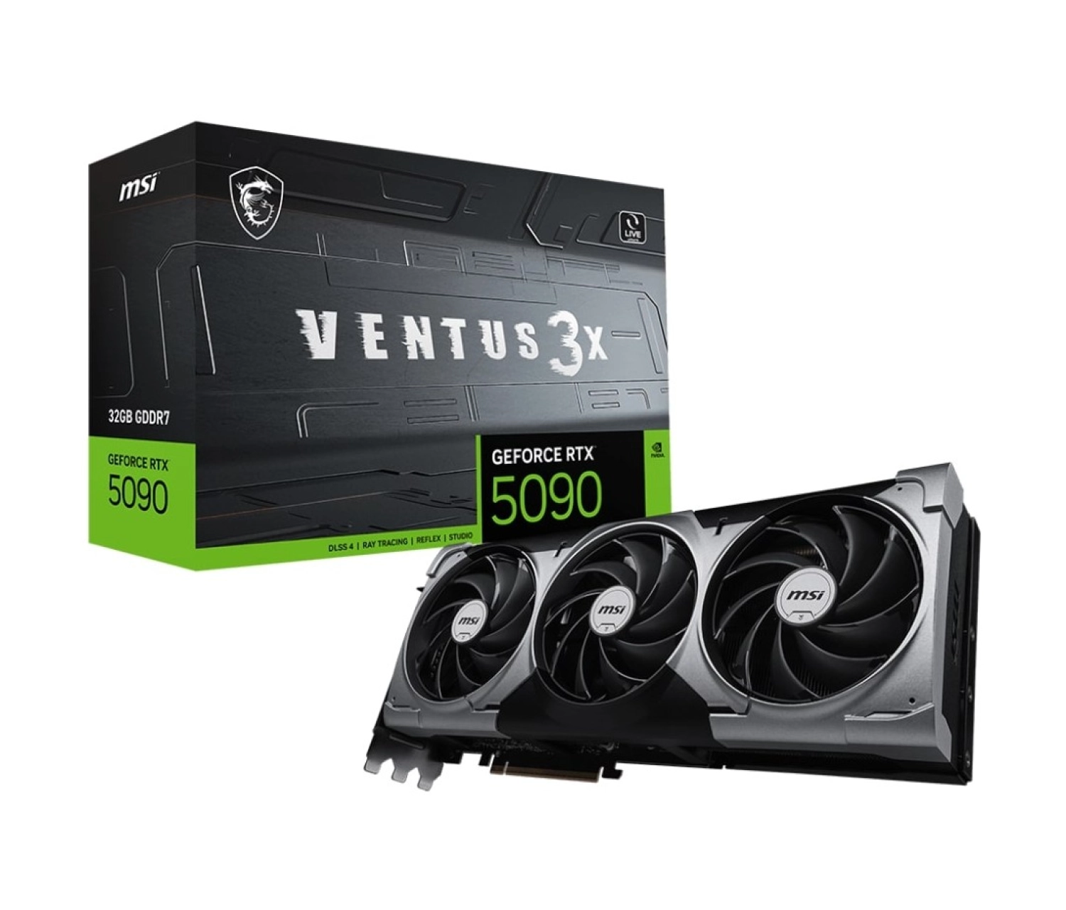 Msi Geforce Rtx 5090 32G Ventus 3X 32Gb Gddr7 512 Bit Dlss 4 Gaming (Oyuncu) Ekran Kartı ürün görseli