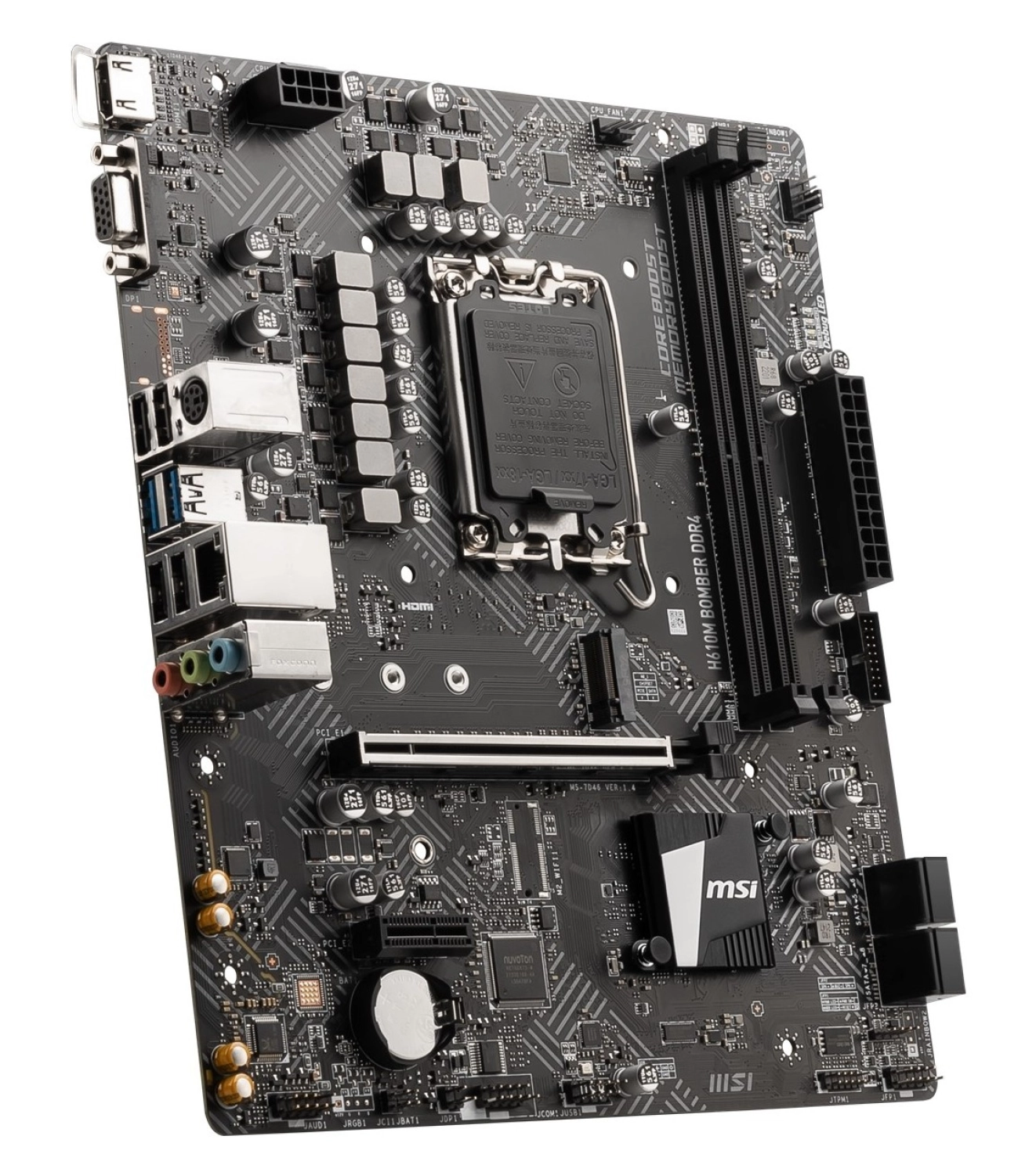 Msi H610M Bomber Ddr4 Soket 1700 Ddr4 3200(Oc) Pcı-E Gen 4 ,Hdmı Vga M.2 Usb3.2 1X 1G Lan Matx - Görsel 3