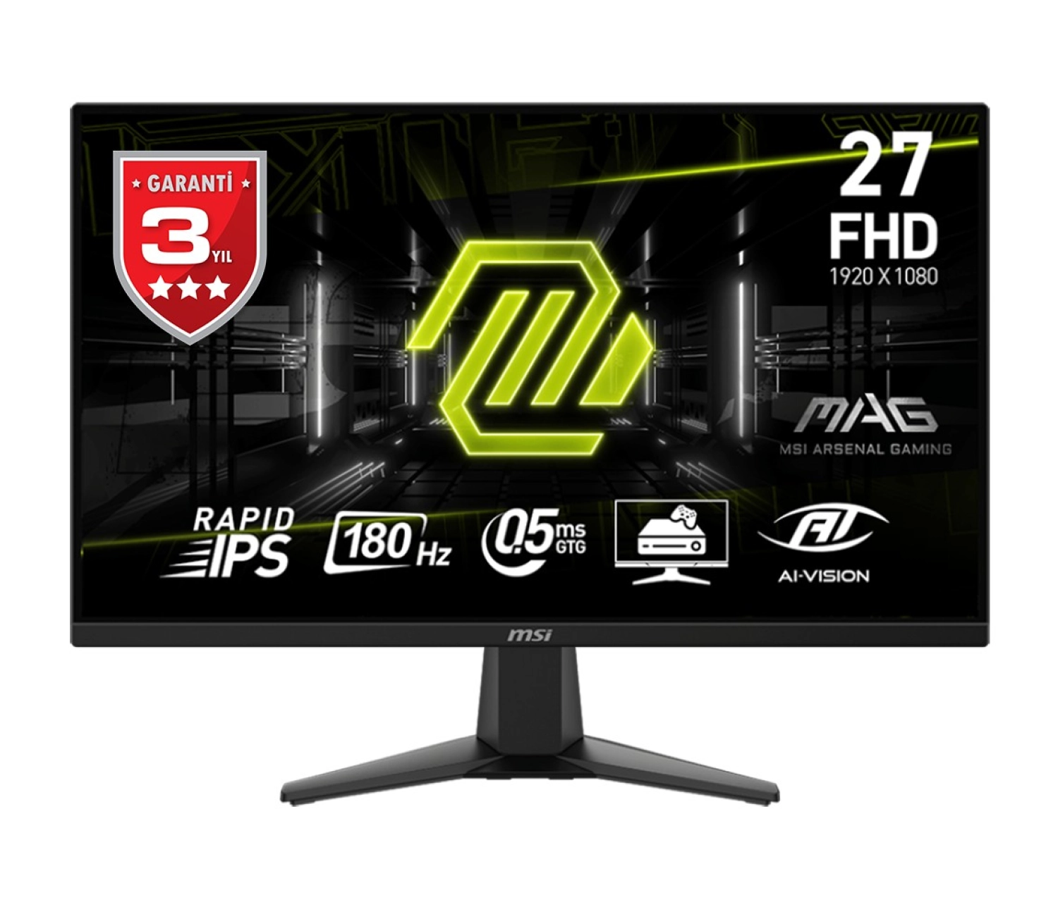 Msi Mag 275F 27 Inç 180Hz 0.5Ms Full Hd Adaptive Sync Rapid Ips Gaming Monitör ürün görseli