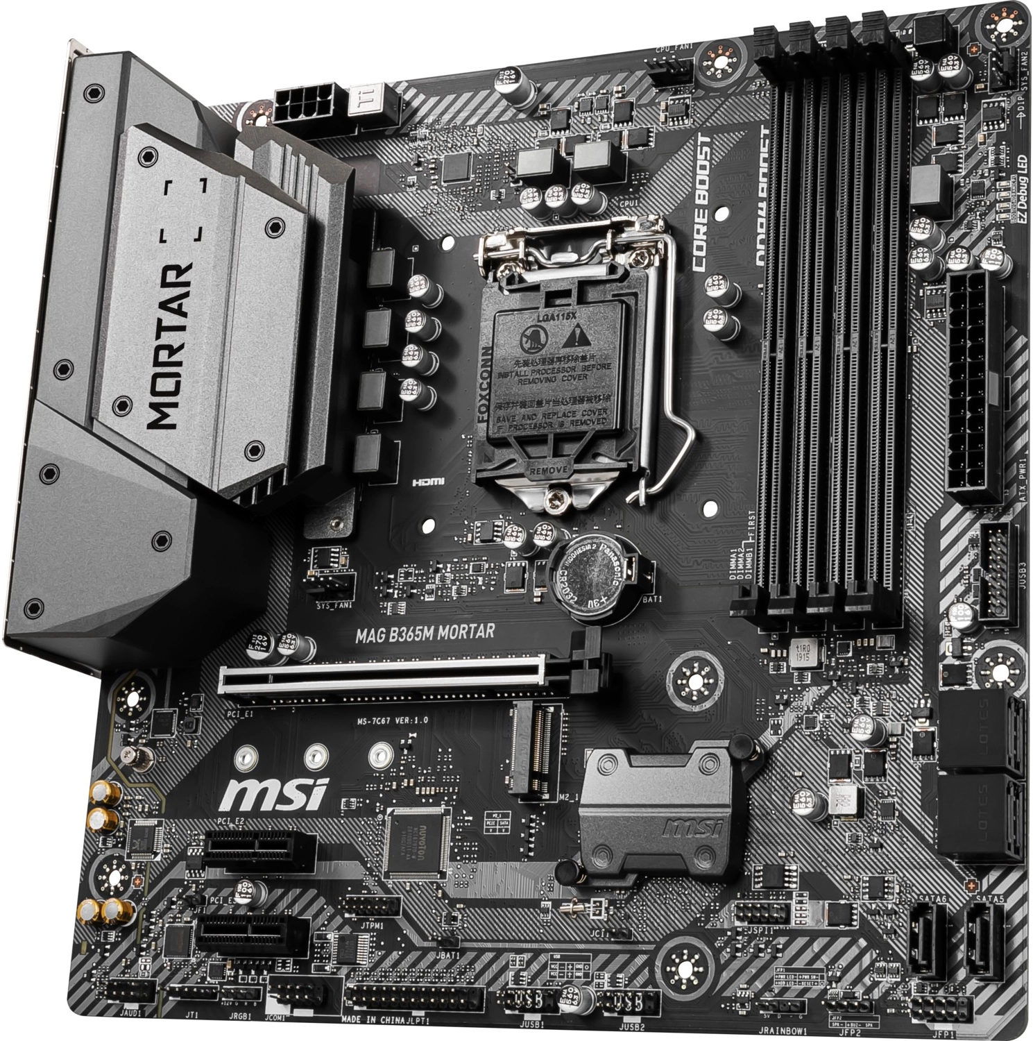 Msi Mag B365M Mortar Soket 1151 Ddr4 2666 Hdmi M.2 Usb3.1 Com+Lpt Matx Win7 Win10 Anakart - Görsel 2