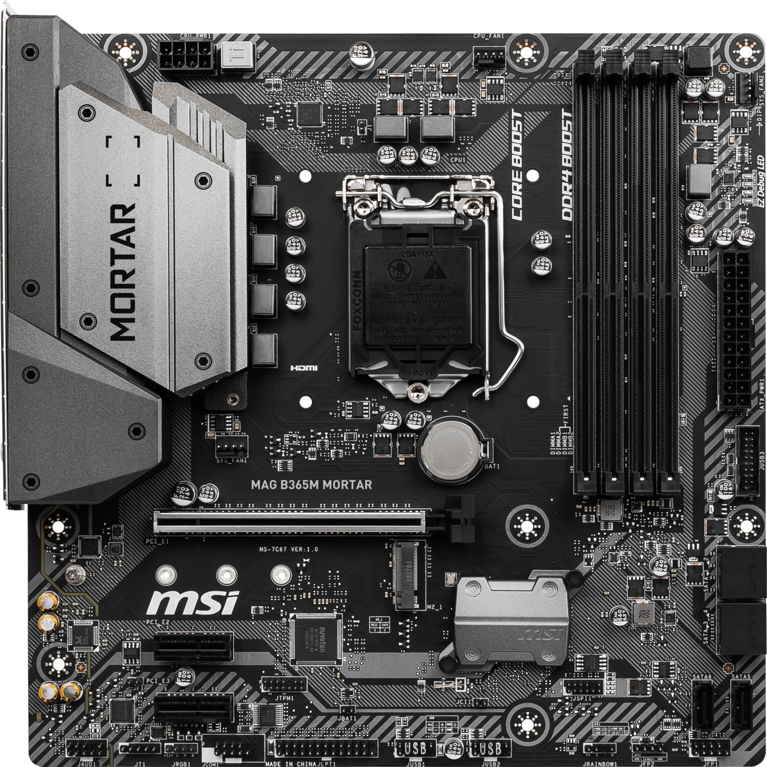 Msi Mag B365M Mortar Soket 1151 Ddr4 2666 Hdmi M.2 Usb3.1 Com+Lpt Matx Win7 Win10 Anakart ürün görseli