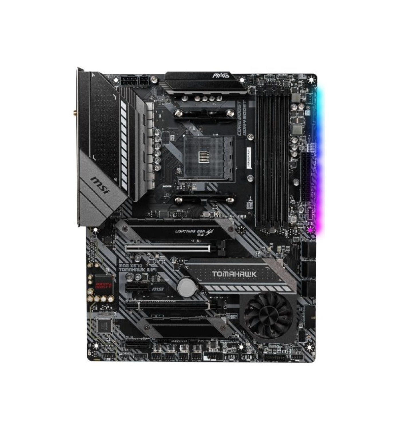 Msi Mag X570 Tomahawk Wifi Am4 Ddr4 4600 Mhz (Oc) 2X M.2 Usb 3.2 Hdmi Rgb Atx Anakart ürün görseli