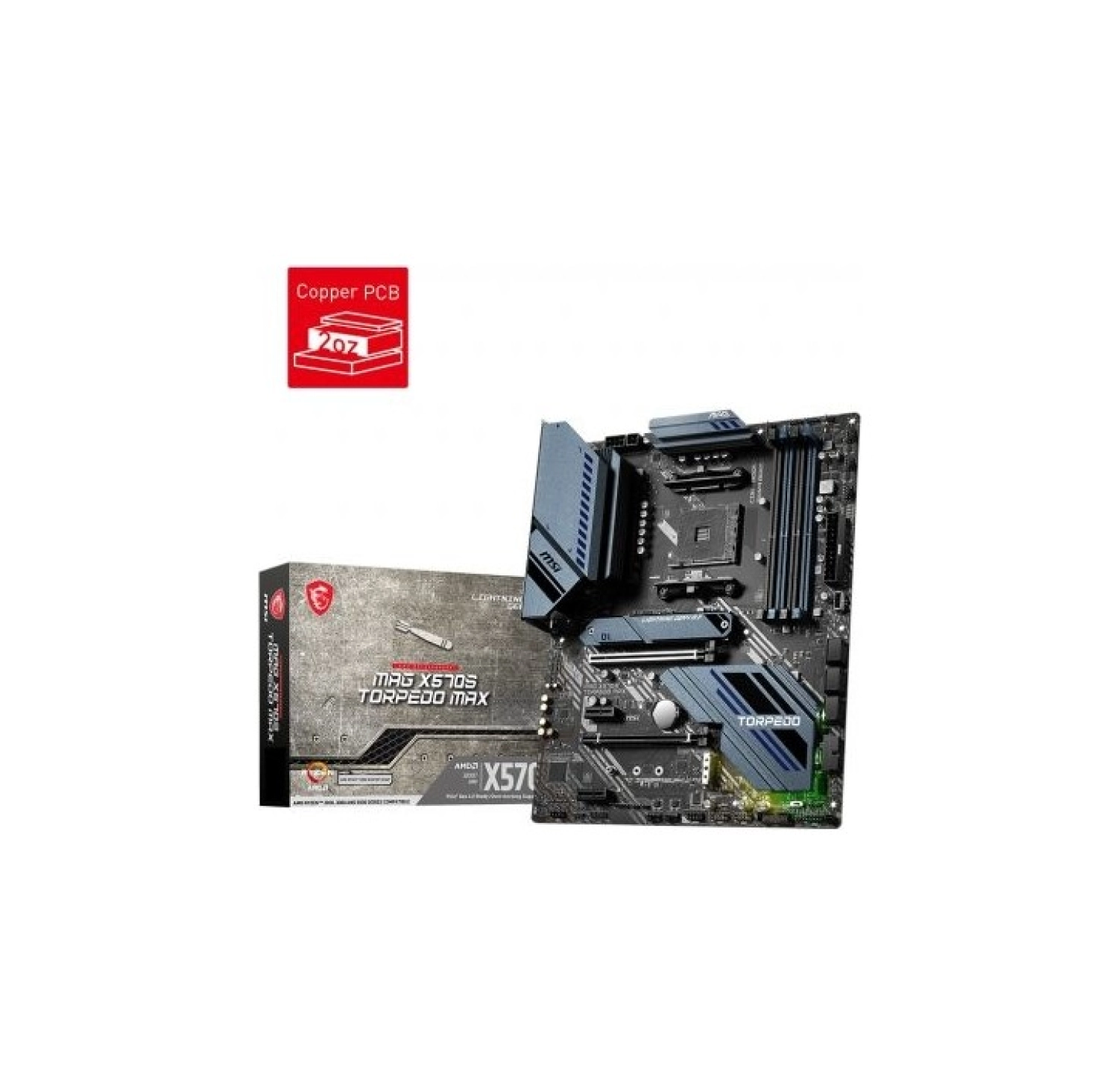 Msi Mag X570S Torpedo Max Amd X570 4X Ddr4 Atx Anakart ürün görseli