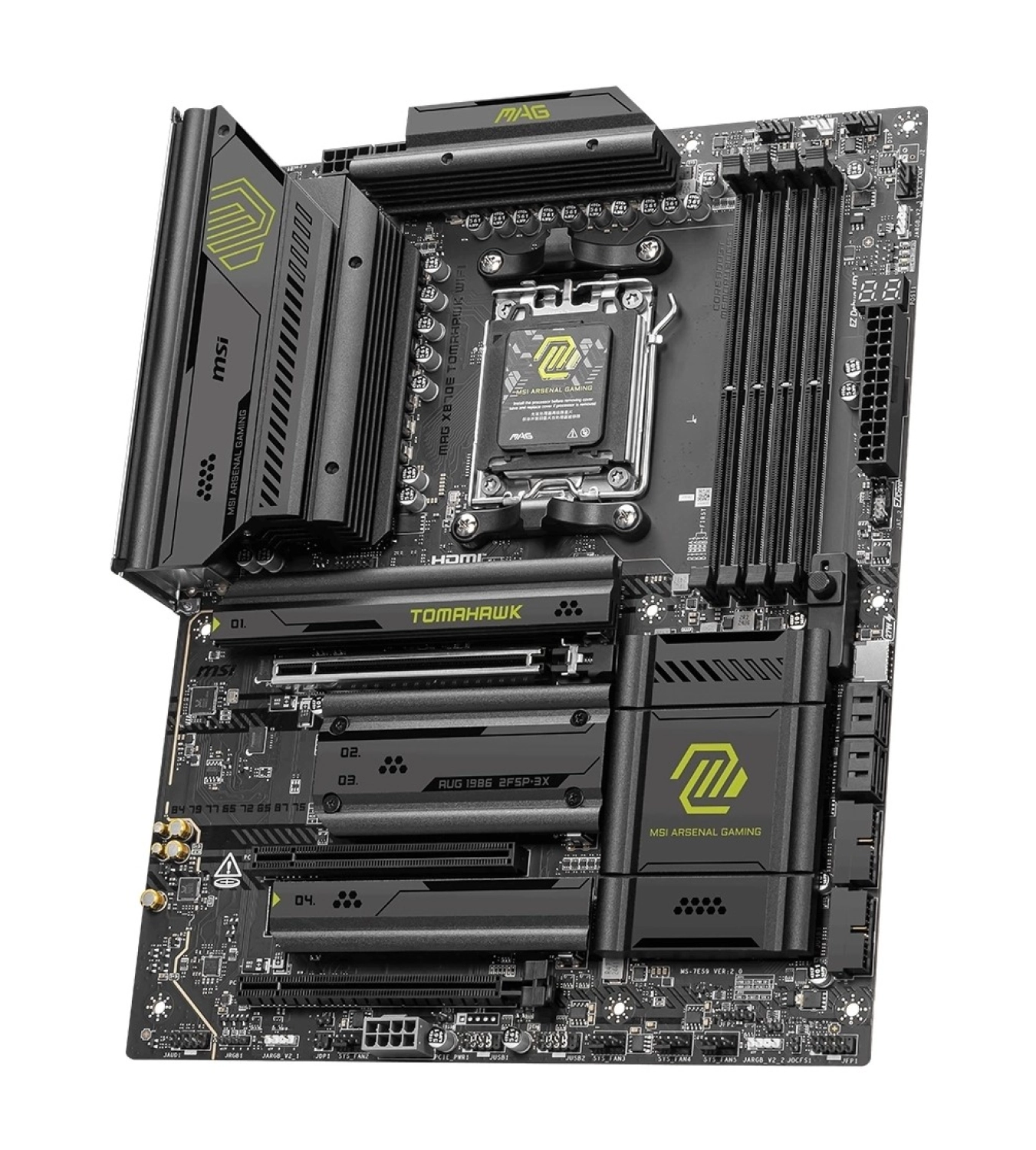 Msi Mag X870E Tomahawk Wifi 8400Mhz (Oc) M.2 Am5 Atx Anakart - Görsel 2