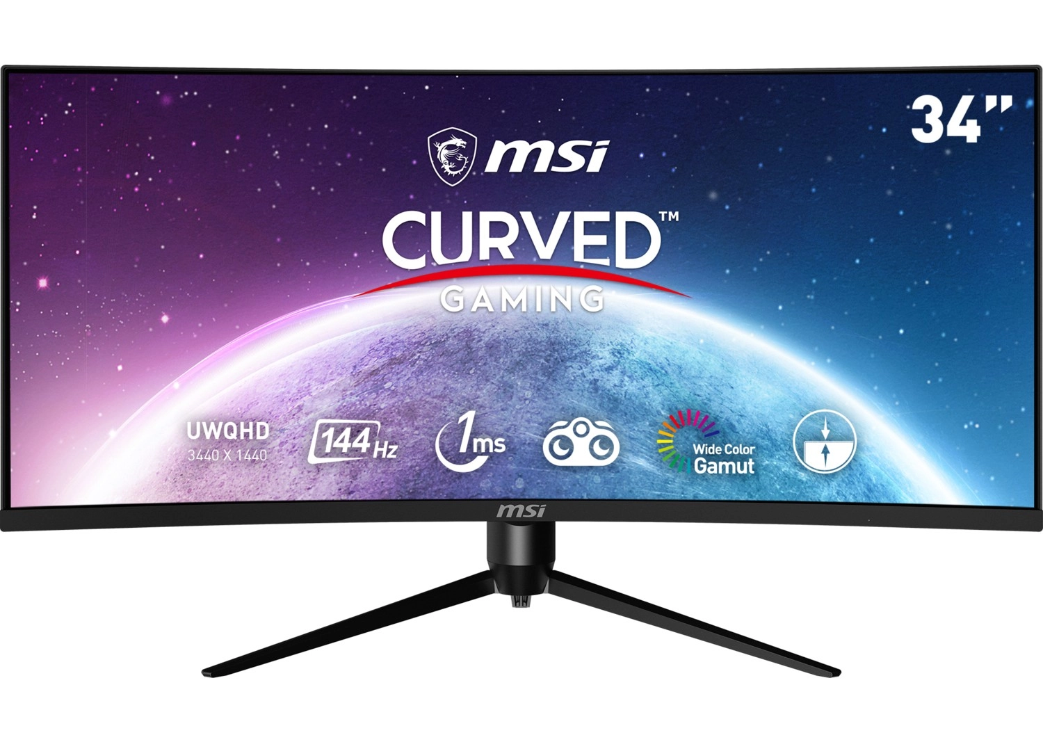 Msi Mag342Cqpv 34"Curved 1500R Va 3440X1440 (Uwqhd) 21:9 100Hz 1Ms Adaptive Sync Gaming Monitör - Görsel 2