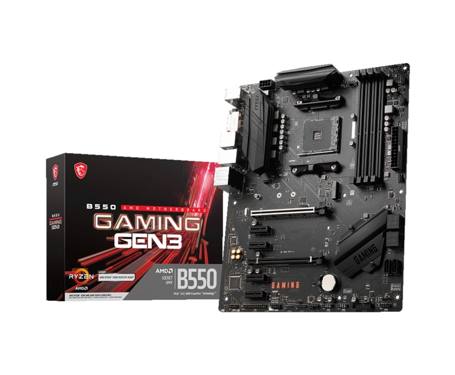 Msi Mb B550 Gaming Gen3 Am4 B550 Ddr4 4400(Oc) Hdmi Dvi-D 1Xm.2 Usb3.2 Atx Anakart ürün görseli