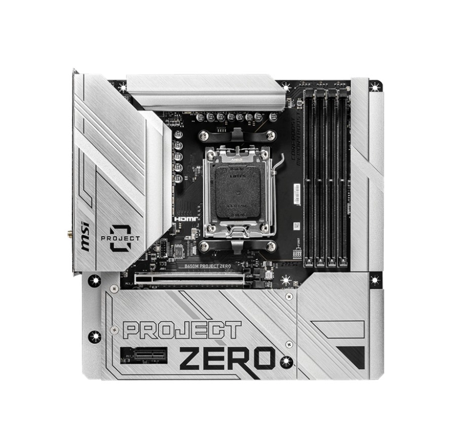 Msi Mb B650M Project Zero Am5 Ddr5 7600Mhz(Oc) Hdmi Dp M.2 Usb3.2 2.5G Lan Wi-Fi 6E Matx - Görsel 2