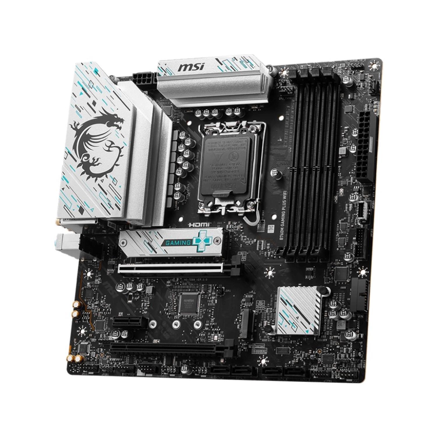 Msi Mb B760M Gaming Plus Wifi Soket 1700 Ddr5 6800(Oc) Pci-E M.2 Usb3.2 Hdmi Dp 1X 2.5G Lan Wi-Fi 6E Atx - Görsel 3