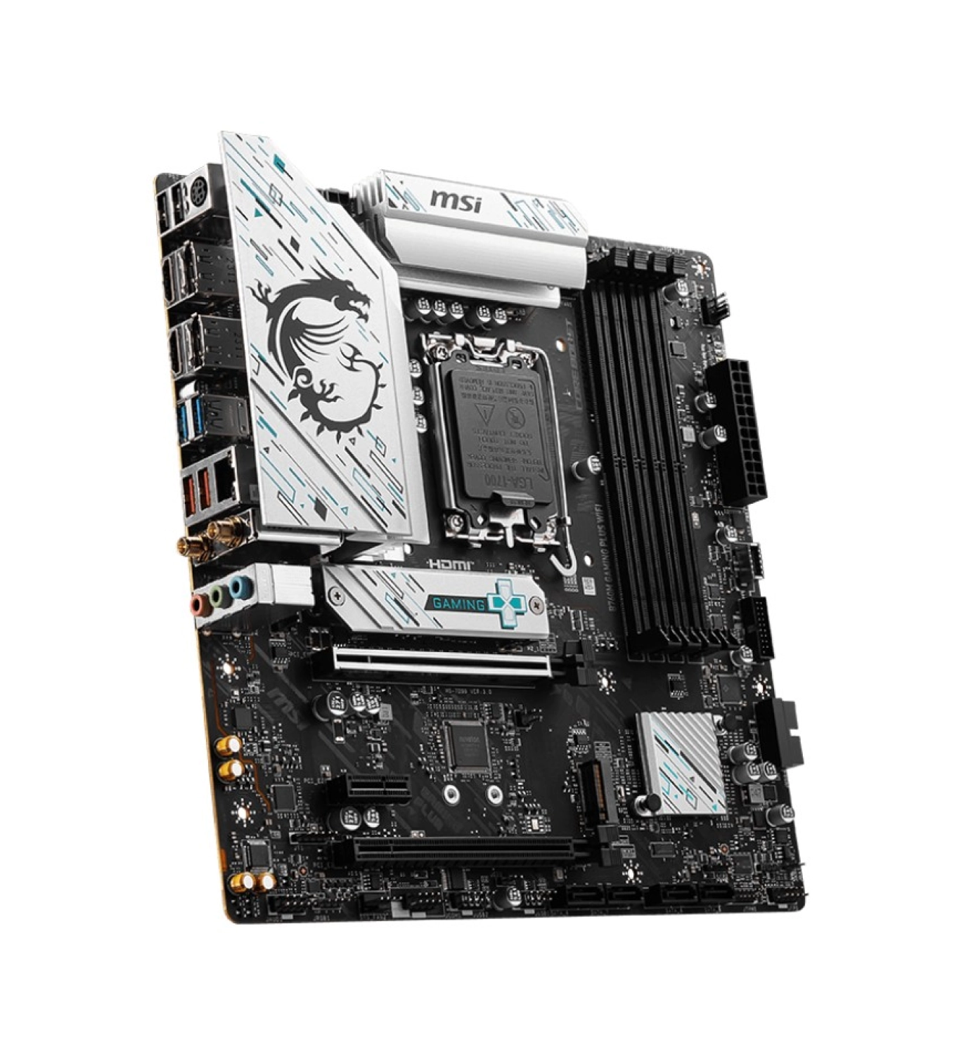 Msi Mb B760M Gaming Plus Wifi Soket 1700 Ddr5 6800(Oc) Pci-E M.2 Usb3.2 Hdmi Dp 1X 2.5G Lan Wi-Fi 6E Atx - Görsel 4