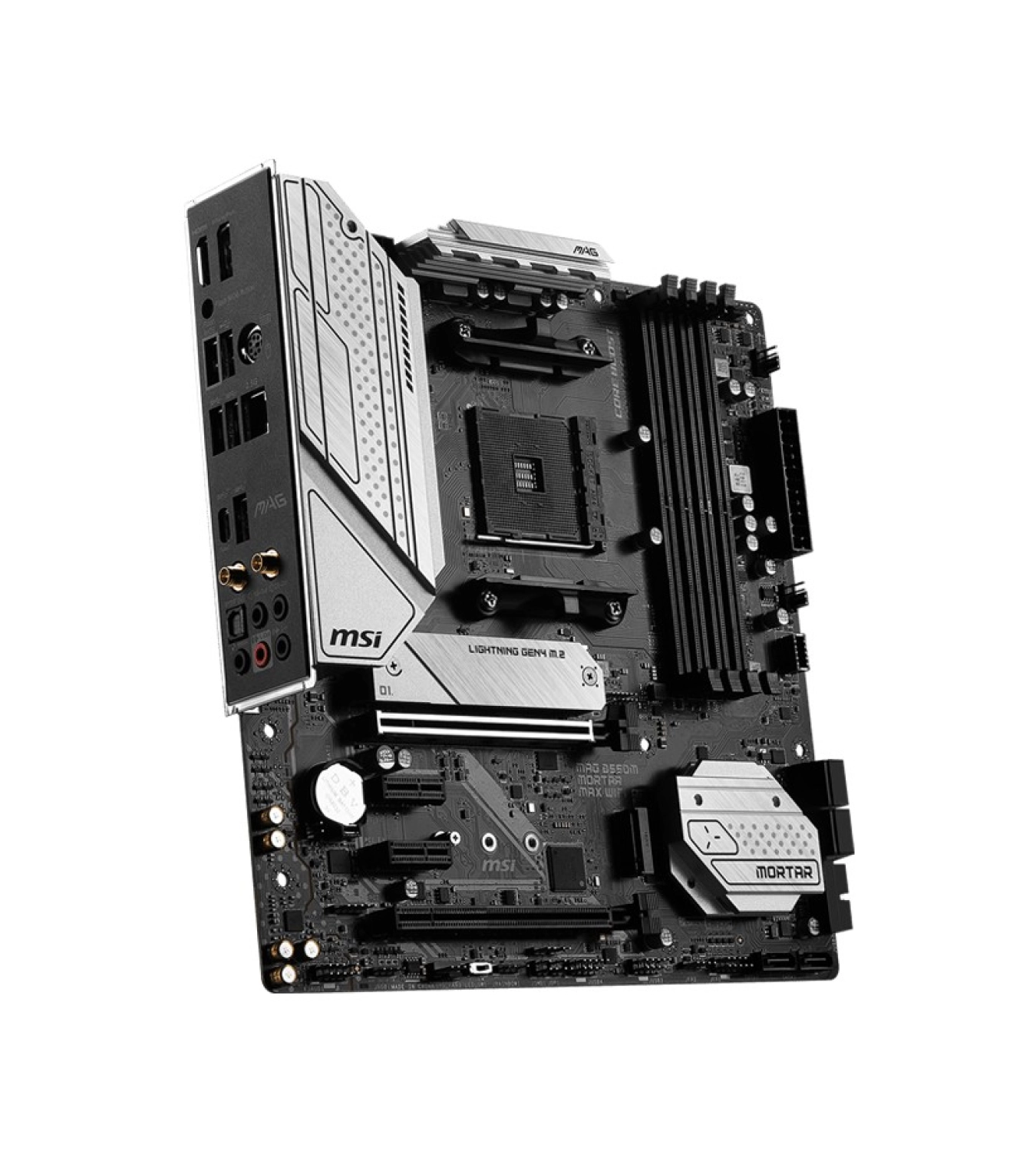 Msi Mb Mag B550M Mortar Max Wifi Am4 Ddr4 4600(Oc) Hdmi Dvi 2X M.2 Usb3.2 Matx Anakart - Görsel 4