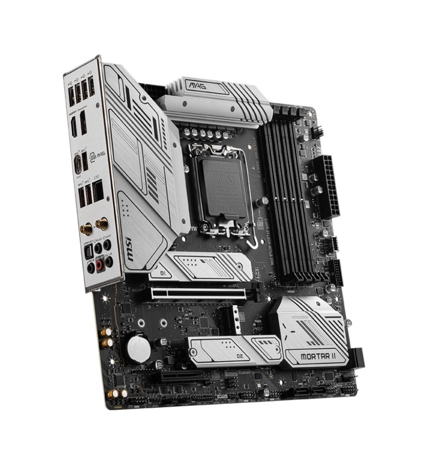 Msi Mb Mag B760M Mortar Wifi Ii Soket 1700 Ddr5 7800(Oc) Pci-E Gen 5 3X M.2 Usb3.2 Hdmi Dp 1X 2.5G Lan Wi-Fi 6E Atx - Görsel 4