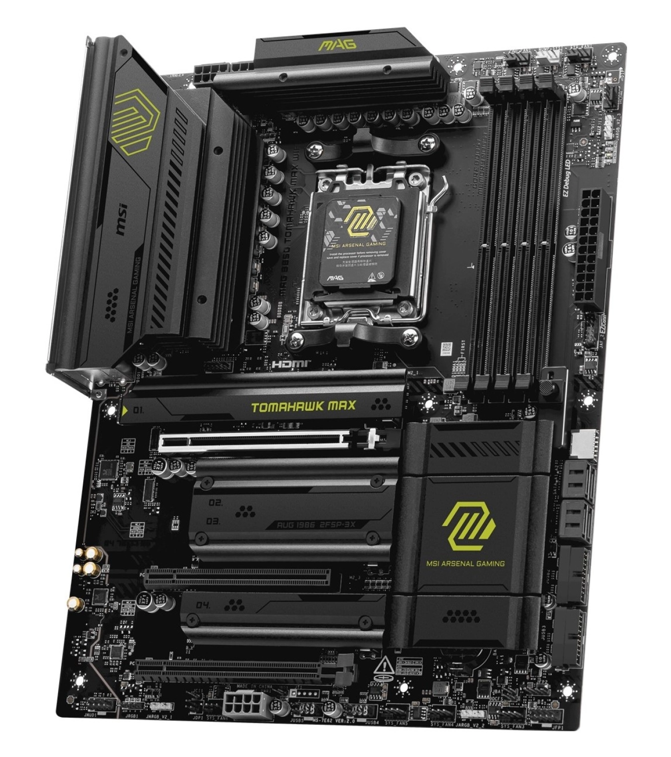 Msi Mb Mag B850 Tomahawk Max 8400Mhz(Oc) Ddr5 Am5 Atx Anakart - Görsel 4