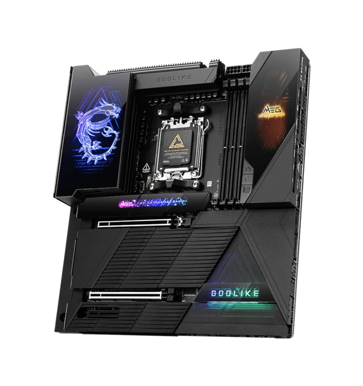Msi Mb Meg X870E Godlıke Am5 Ddr5 9000Mhz(Oc) Usb4 7X M.2 2X Dp 1X10G, 1X 5G Lan Wıfı 7 Rgb Atx - Görsel 3