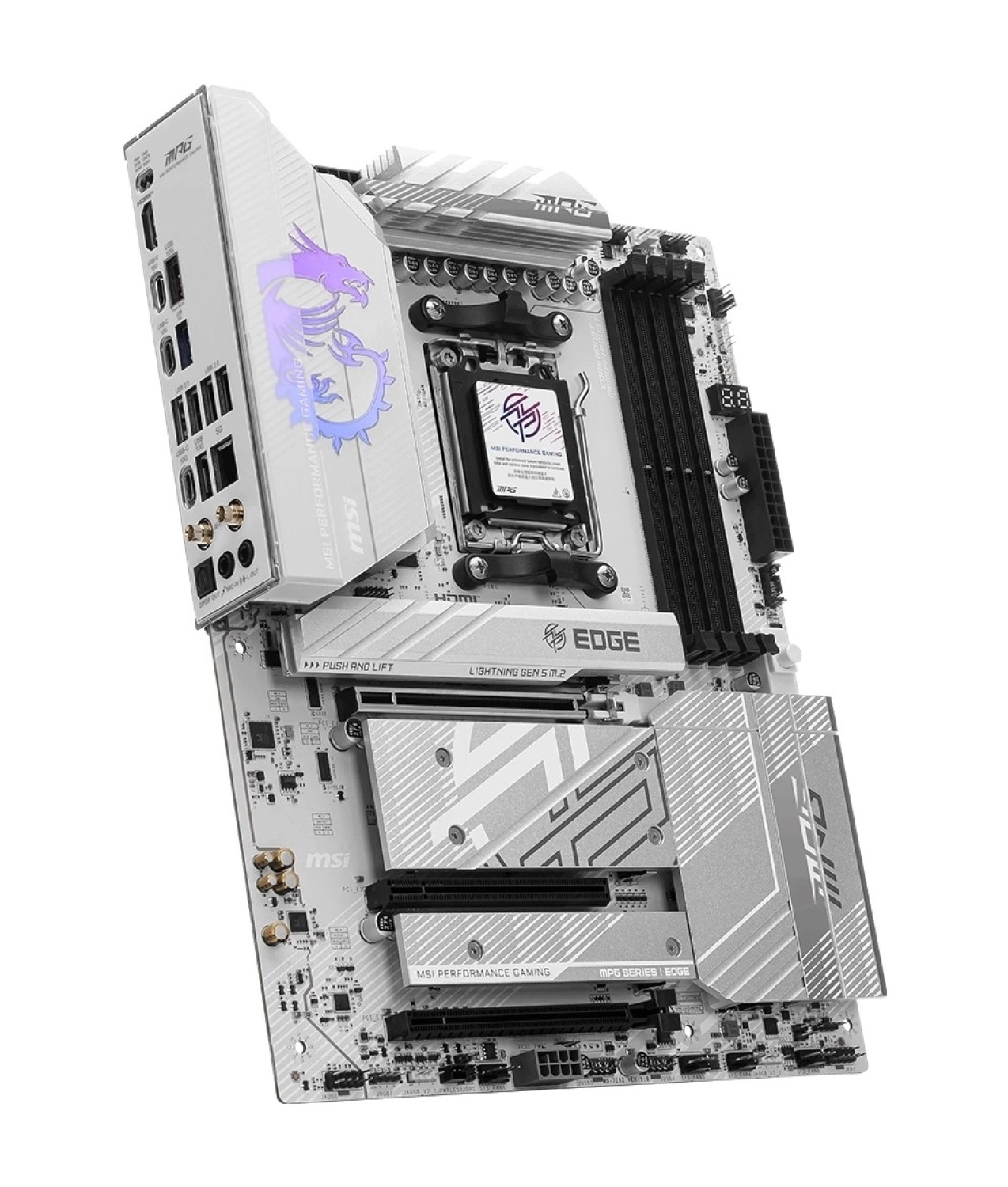Msi Mb Mpg B850 Edge Tı Wıfı Am5 Ddr5 8400Mhz(Oc) Hdmi 4X M.2 Usb 10Gbs 5G Lan Wı-Fı 7 Atx - Görsel 3