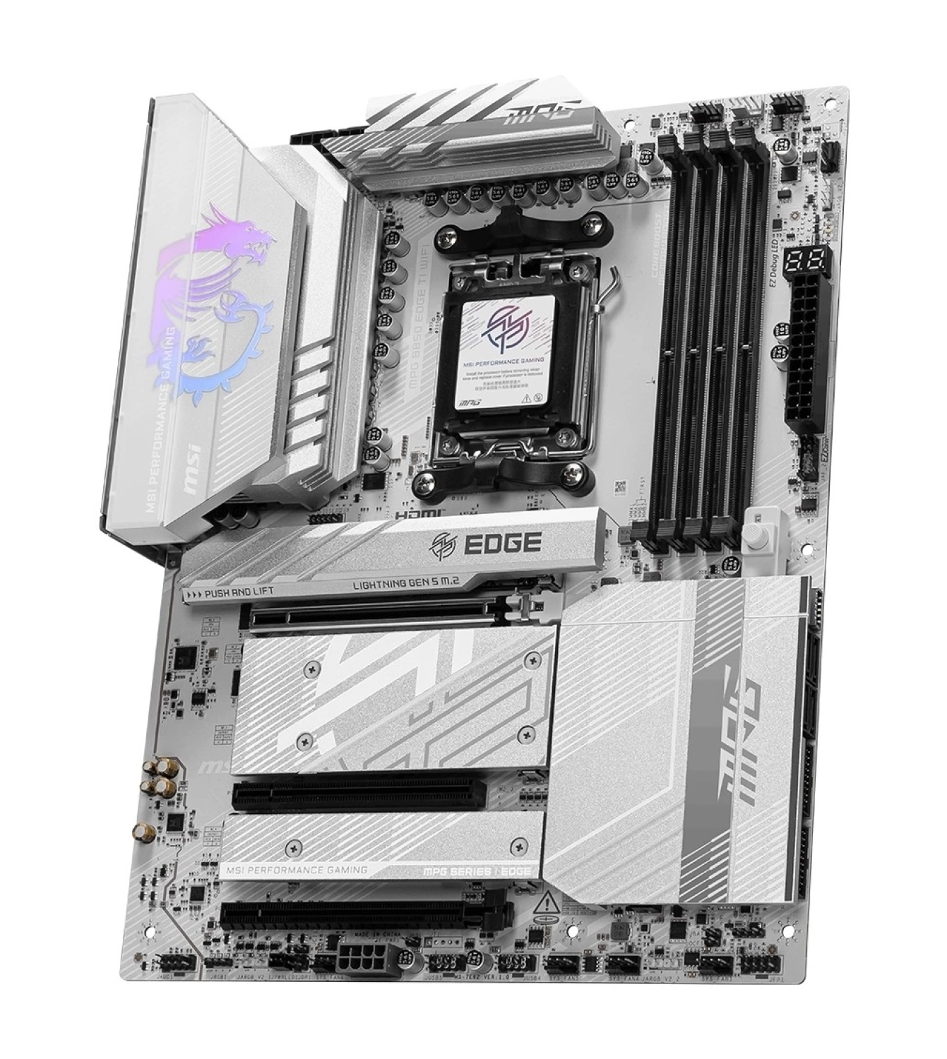 Msi Mb Mpg B850 Edge Tı Wıfı Am5 Ddr5 8400Mhz(Oc) Hdmi 4X M.2 Usb 10Gbs 5G Lan Wı-Fı 7 Atx - Görsel 2