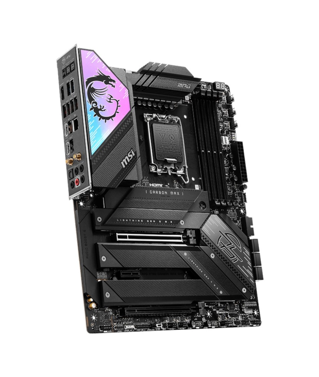 Msi Mb Mpg Z790 Carbon Max Wifi Ii Soket 1700 Ddr5 7800Mhz(Oc) Pci-E Gen5 M.2 Usb3.2 Hdmi 1X5G Lan Wi-Fi 7 Atx - Görsel 3