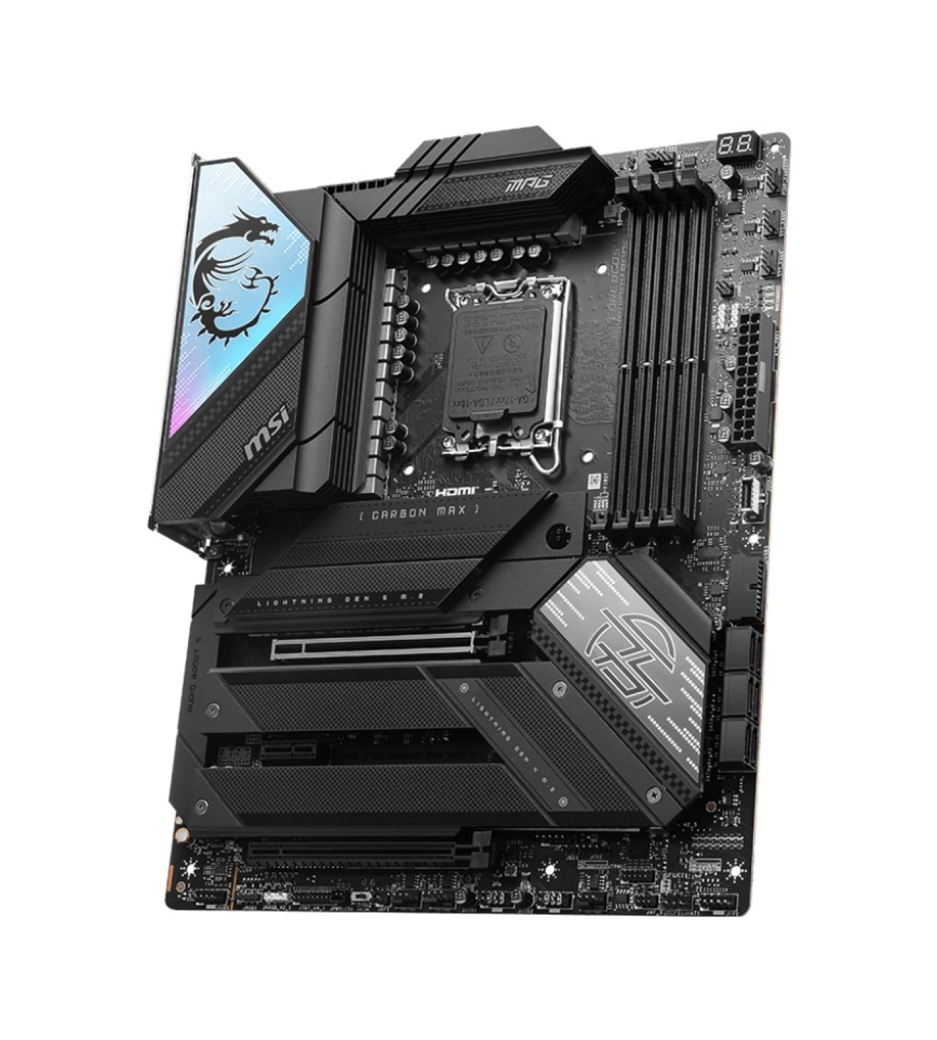 Msi Mb Mpg Z790 Carbon Max Wifi Ii Soket 1700 Ddr5 7800Mhz(Oc) Pci-E Gen5 M.2 Usb3.2 Hdmi 1X5G Lan Wi-Fi 7 Atx - Görsel 4