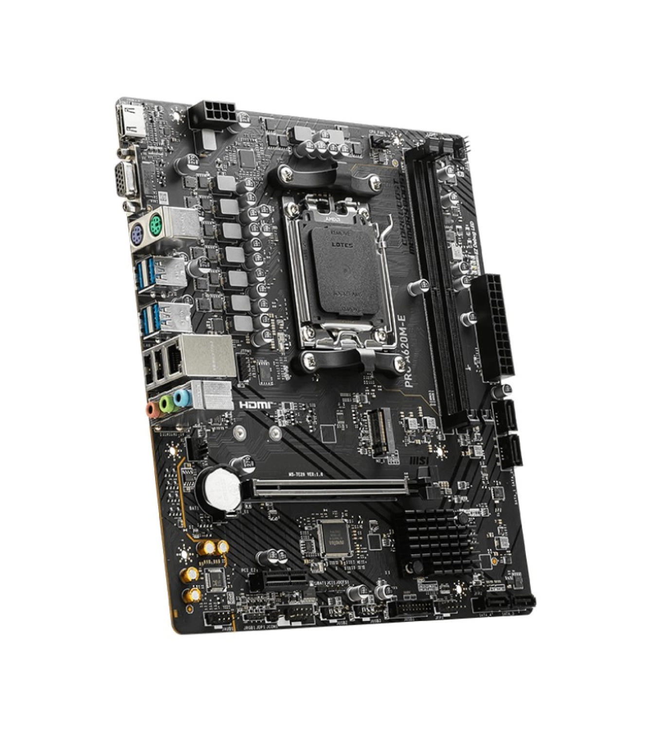 Msi Mb Pro A620M-E Am5 Ddr5 6000Mhz(Oc) Hdmi Vga 1X M.2 Usb3.2 Gigabit Lan Matx - Görsel 3