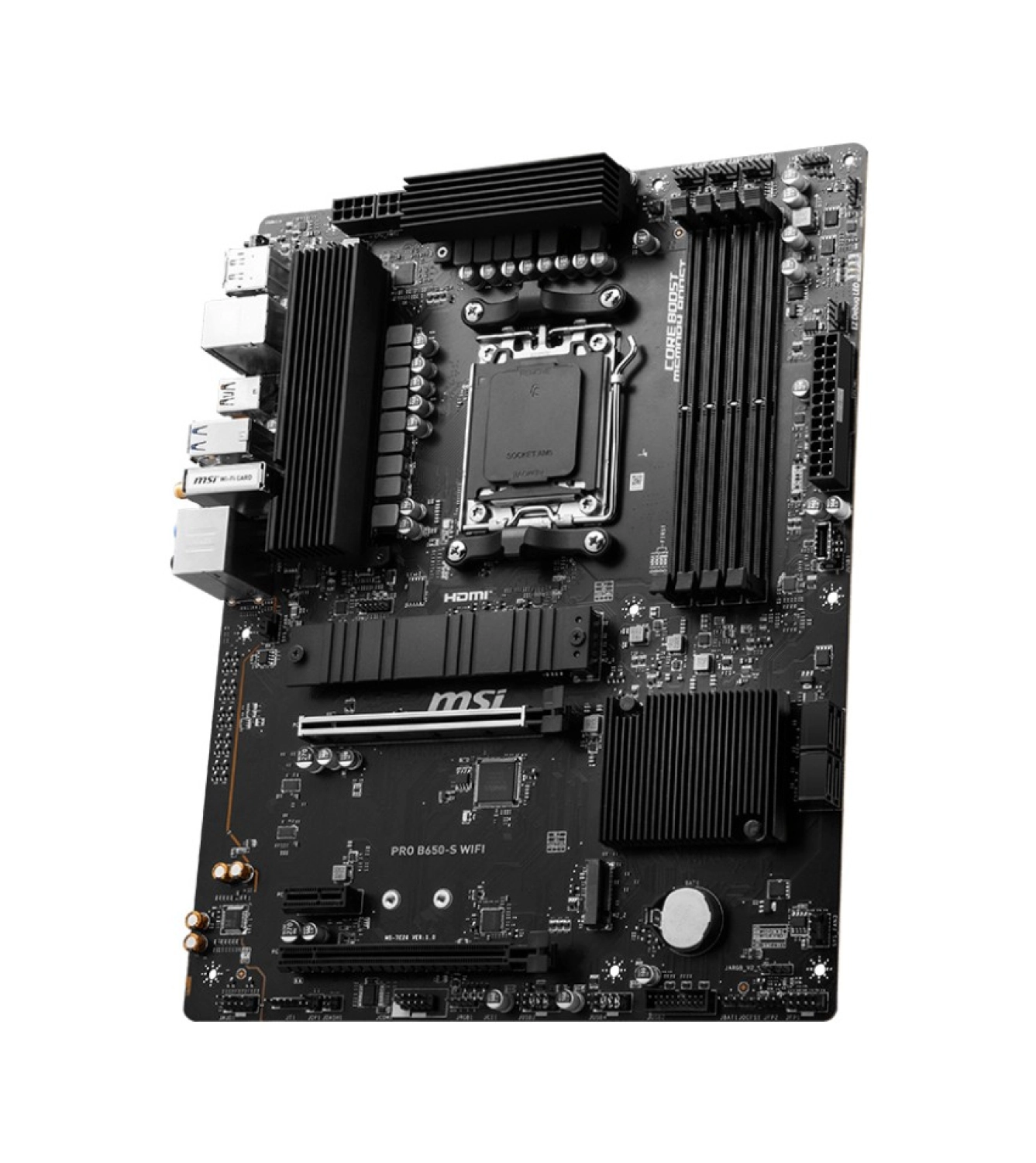 Msi Mb Pro B650-S Wifi Am5 Ddr5 7200Mhz(Oc) Hdmi Dp M.2 Usb3.2 2.5G Lan Wi-Fi 6E Atx - Görsel 3