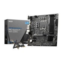 Msi Mb Pro B660M-P Wıfı Ddr4 Soket 1700 Ddr4 4600(Oc) Pcı-E Gen 4 ,Hdmı Vga Dp M.2 Usb3.2 Matx