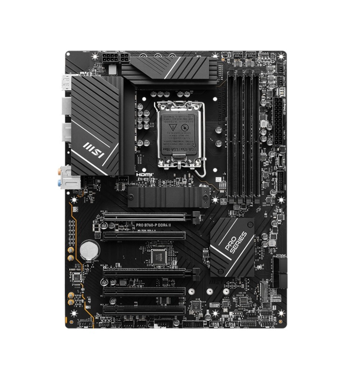 Msi Mb Pro B760-P Ddr4 Ii Soket 1700 Ddr4 5333(Oc) Pci-E M.2 Usb3.2 Hdmi Dp 1X 2.5G Lan Atx - Görsel 2