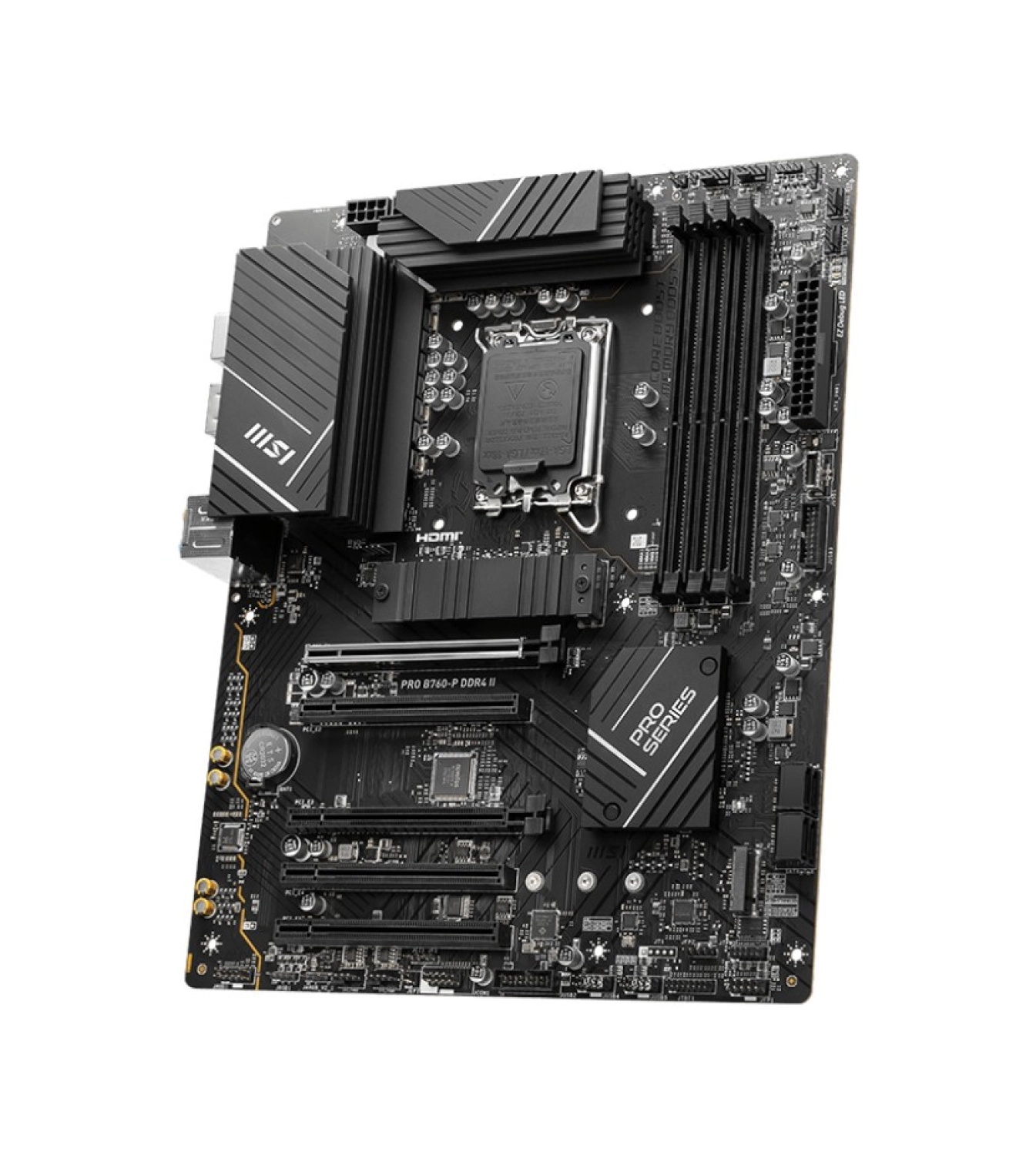 Msi Mb Pro B760-P Ddr4 Ii Soket 1700 Ddr4 5333(Oc) Pci-E M.2 Usb3.2 Hdmi Dp 1X 2.5G Lan Atx - Görsel 3