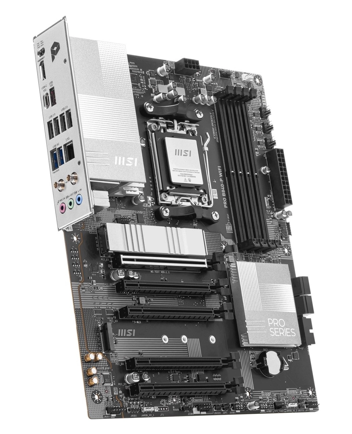 Msi Mb Pro B840-P Wıfı Am5 Ddr5 8000Mhz(Oc) Hdmi 2X M.2 Usb 10Gbs 2.5G Lan Wi-Fi 7 Atx - Görsel 3