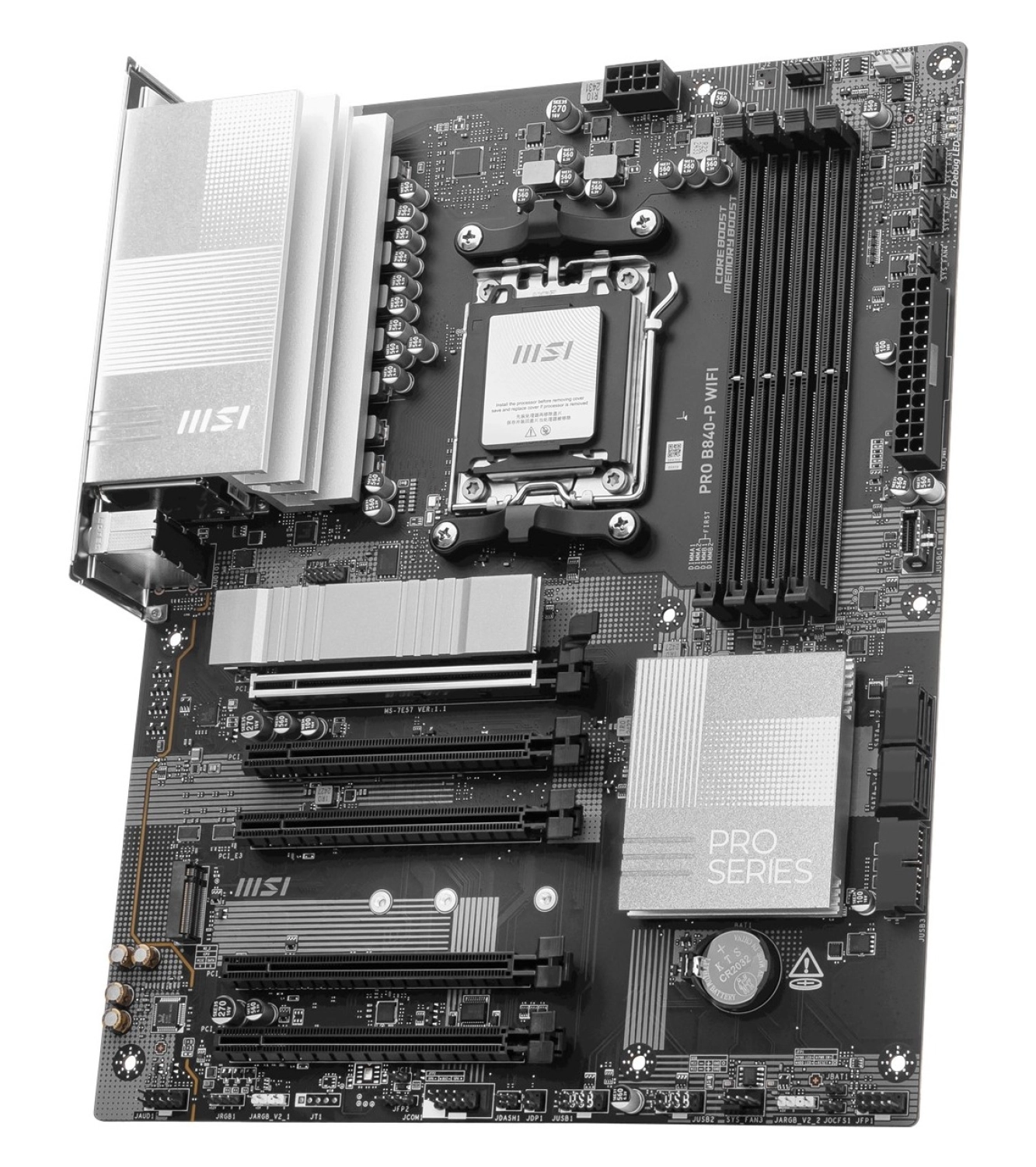 Msi Mb Pro B840-P Wıfı Am5 Ddr5 8000Mhz(Oc) Hdmi 2X M.2 Usb 10Gbs 2.5G Lan Wi-Fi 7 Atx - Görsel 2
