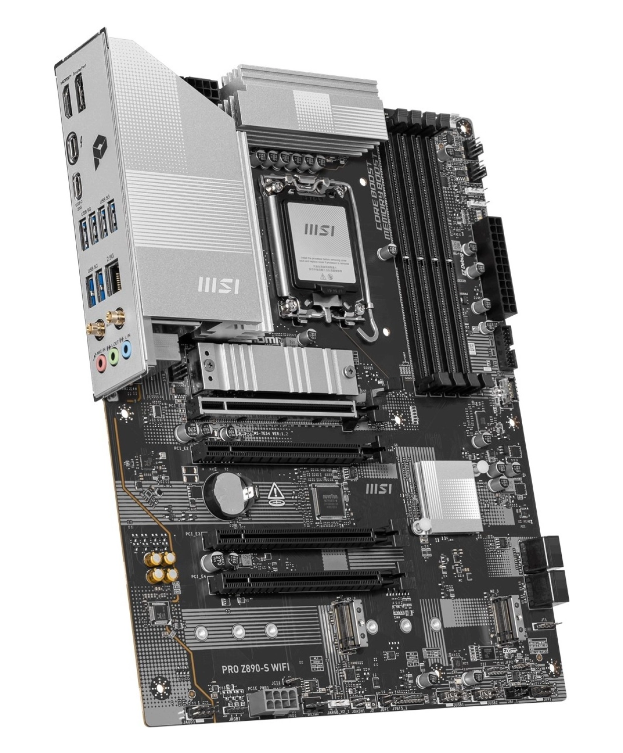 Msi Mb Pro Z890-S Wıfı Pz Soket 1851 Ddr5 8800Mhz(Oc) Usb 20Gbps 3Xm.2 1Xtb4 Hdmi Dısplay 2.5G Lan Wıfı7 Atx - Görsel 5