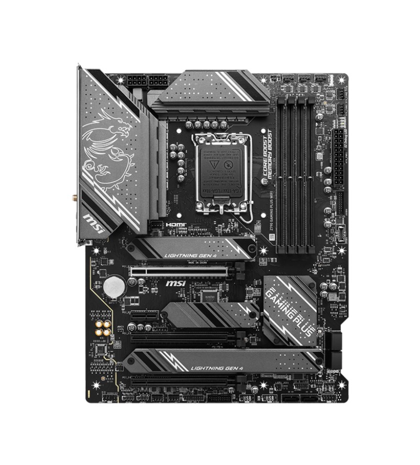 Msi Mb Z790 Gaming Plus Wifi Soket 1700 Ddr5 7200Mhz(Oc) Pci-E Gen5 M.2 Usb3.2 Dp Hdmi 1X2.5G Lan Wi-Fi 6E Atx - Görsel 2