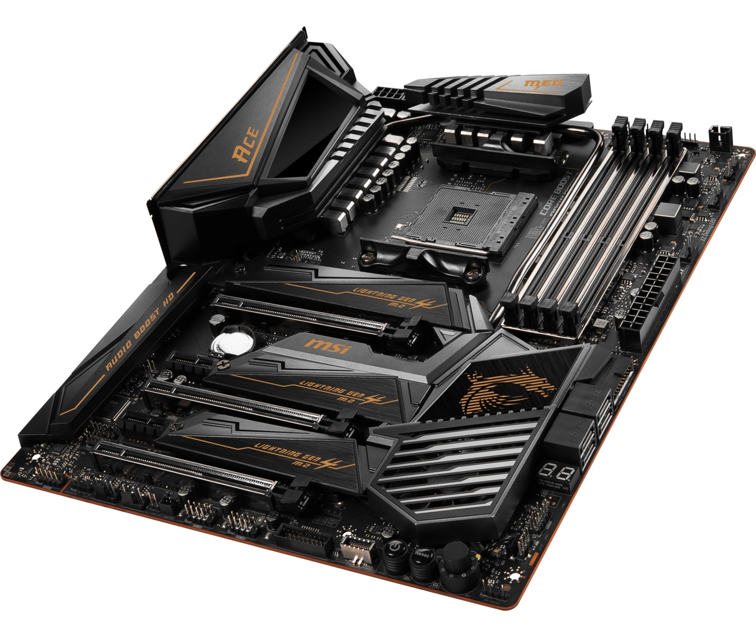 Msi Meg X570 Ace Am4 Ddr4 4600 Mhz (Oc) 3 X M.2 Usb 3.2 Wifi 2X Lan Rgb Atx Anakart - Görsel 3