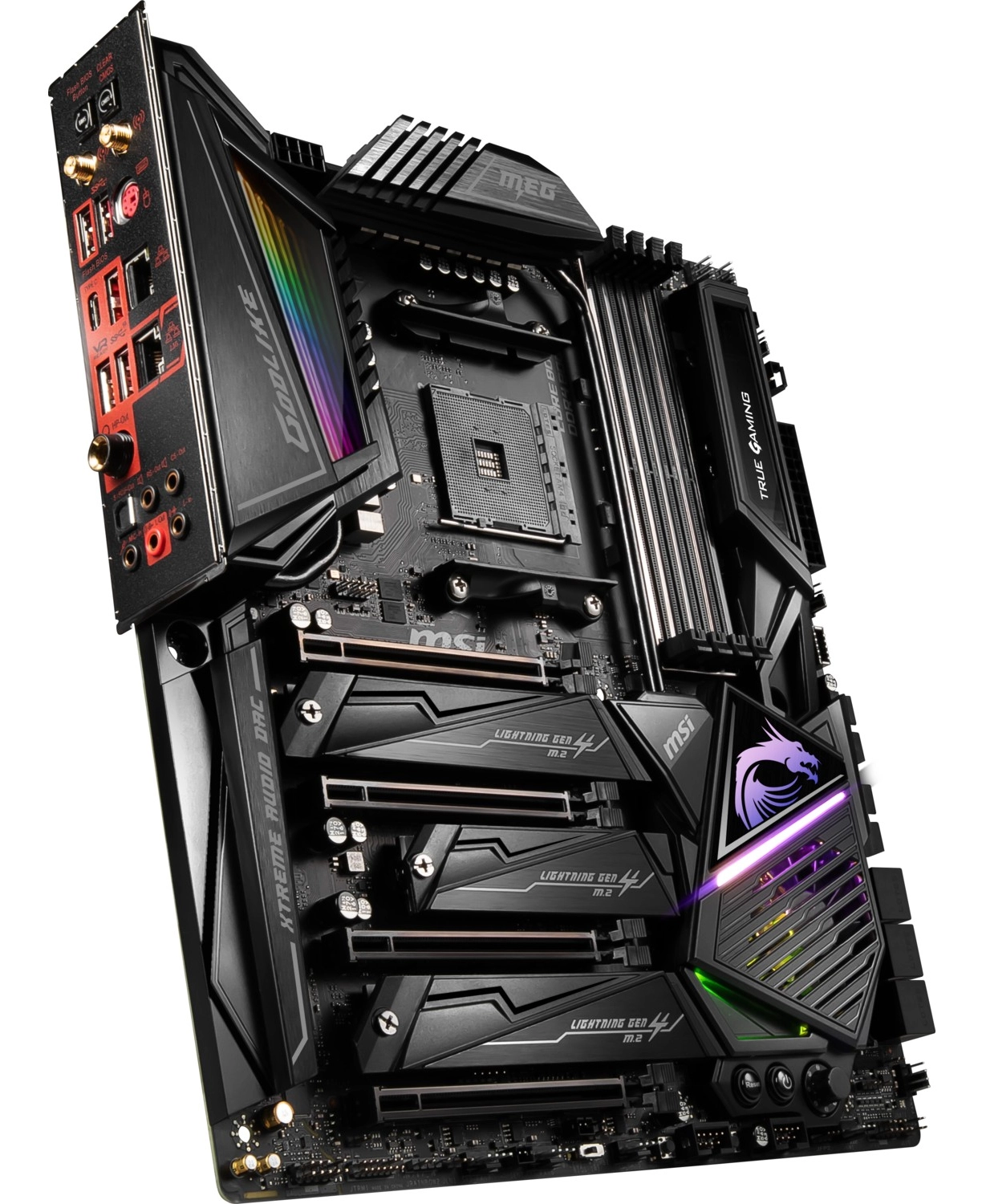 Msi Meg X570 Godlike Am4 Ddr4 4800 Mhz (Oc) 3 X M.2 Usb 3.2 Wifi 2 X Lan Rgb Eatx Anakart - Görsel 3