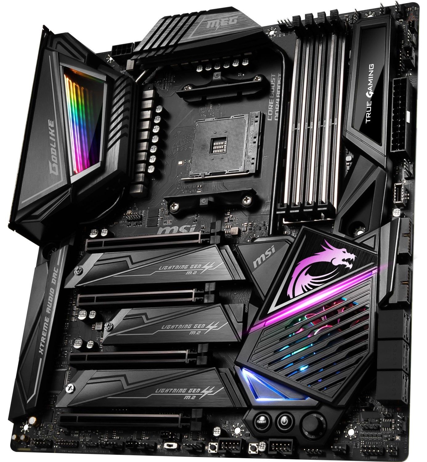 Msi Meg X570 Godlike Am4 Ddr4 4800 Mhz (Oc) 3 X M.2 Usb 3.2 Wifi 2 X Lan Rgb Eatx Anakart - Görsel 2