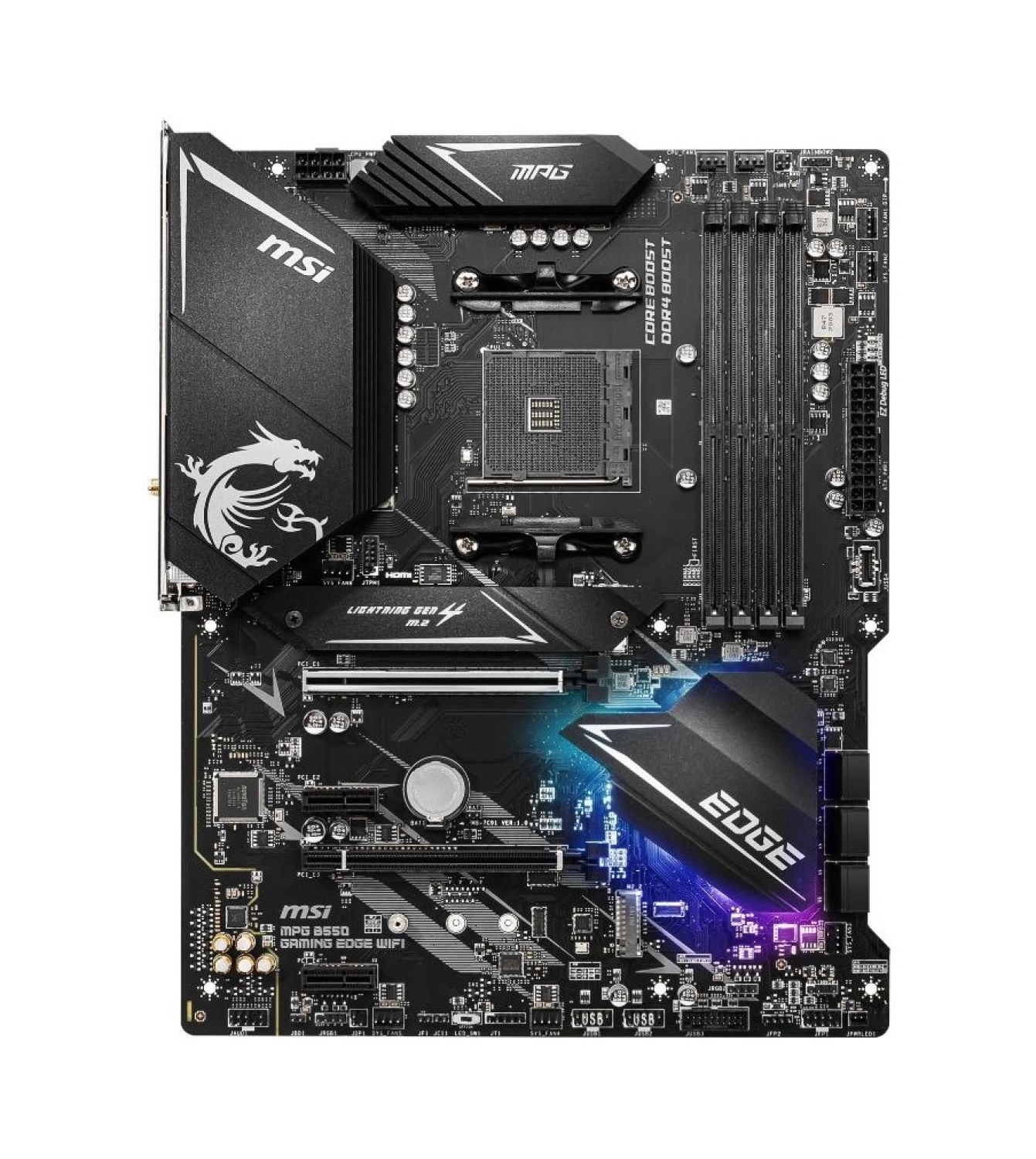 Msi Mpg B550 Gaming Edge Wifi Am4 Ddr4 5100(Oc) Hdmi Dp M.2 Usb3.2 Wifi Rgb Atx Anakart ürün görseli