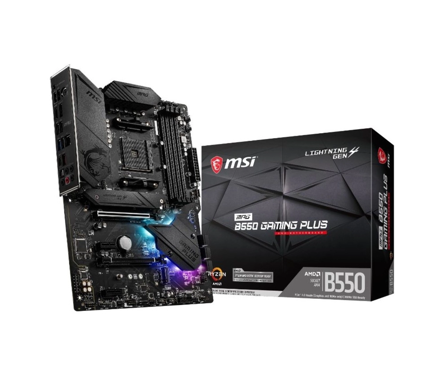 Msi Mpg B550 Gaming Plus Am4 Ddr4 4400(Oc) Hdmi Dp M.2 Usb3.2 Rgb Atx Anakart - Görsel 3
