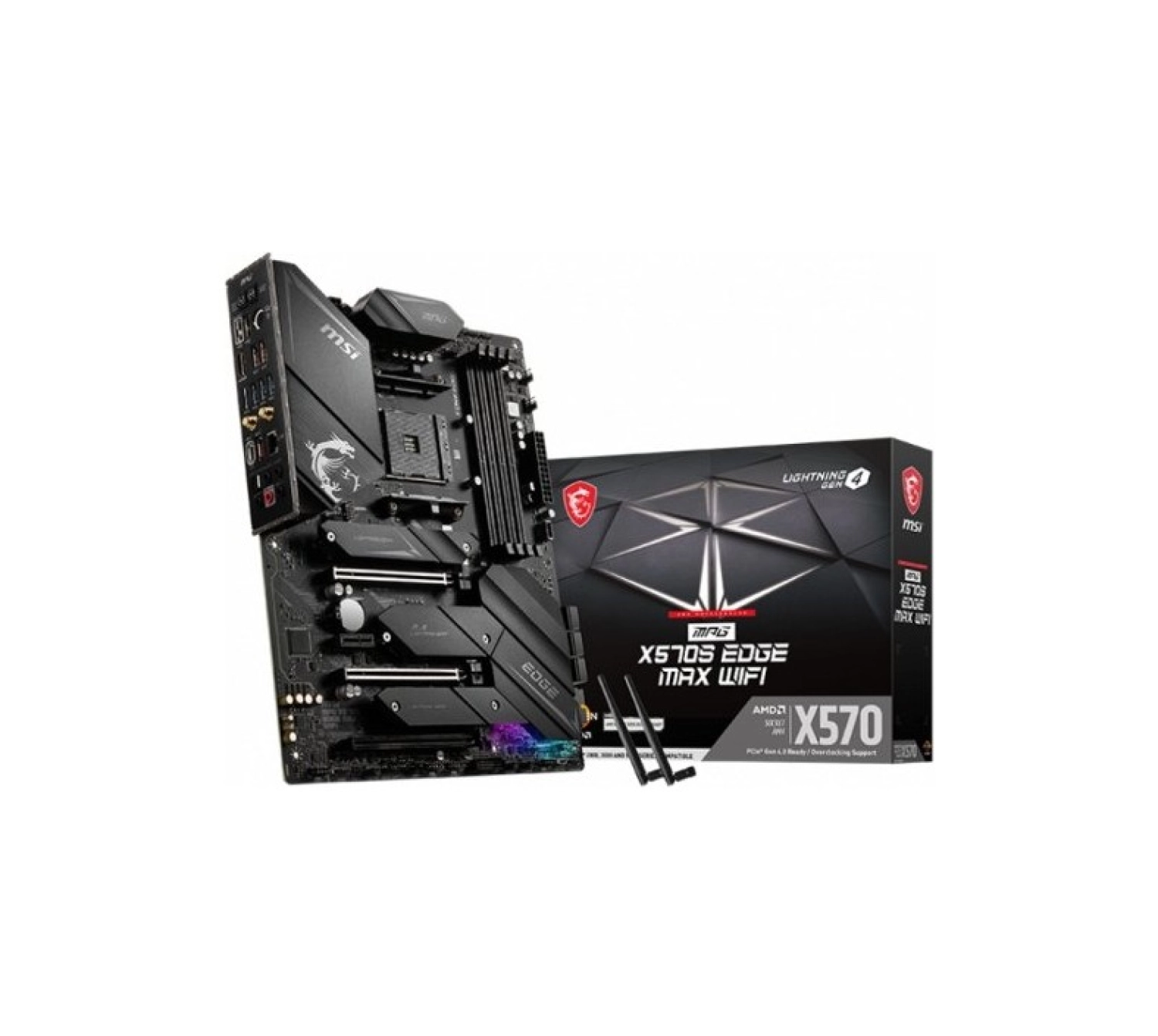Msi Mpg X570S Edge Max Wıfı Amd X570 Soket Am4 Ddr4 5300(Oc)Mhz Atx Gaming (Oyuncu) Anakart ürün görseli