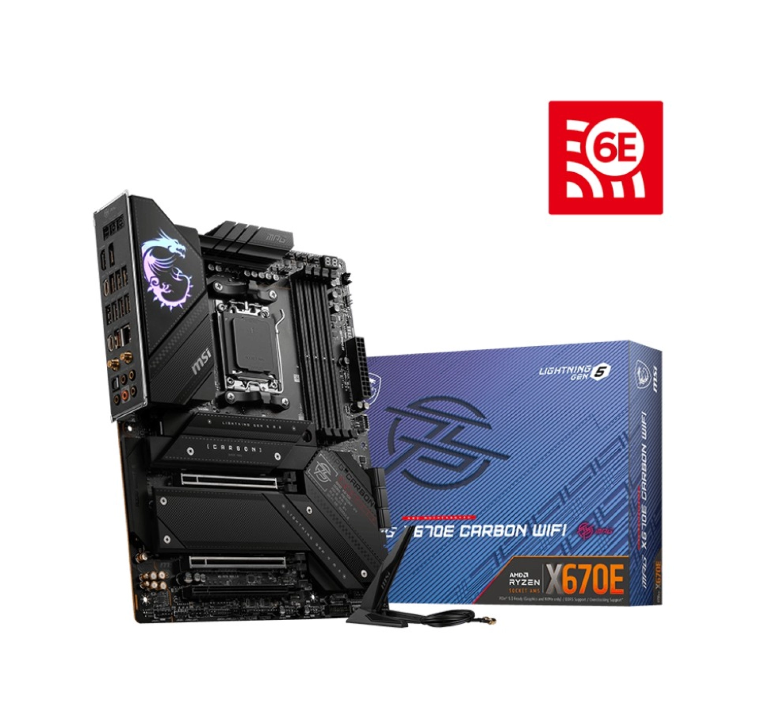 Msi Mpg X670E Carbon Wifi Ddr5 6600+(Oc)Mhz Hdmi Dp Am5 ürün görseli