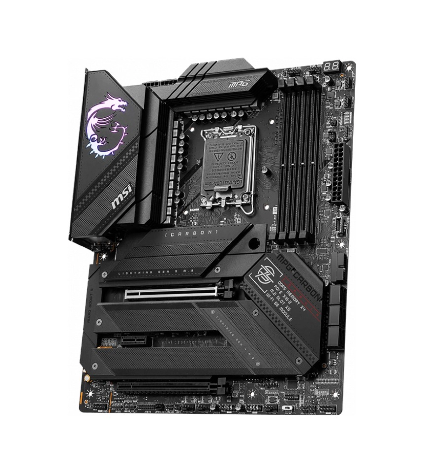 Msi Mpg Z790 Carbon Wıfı Soket 1700 Ddr5 7600Mhz(Oc) Pcı-E Gen5 M.2 Usb3.2 Hdmı 1X2.5G Lan Wı-Fı 6E Atx - Görsel 2