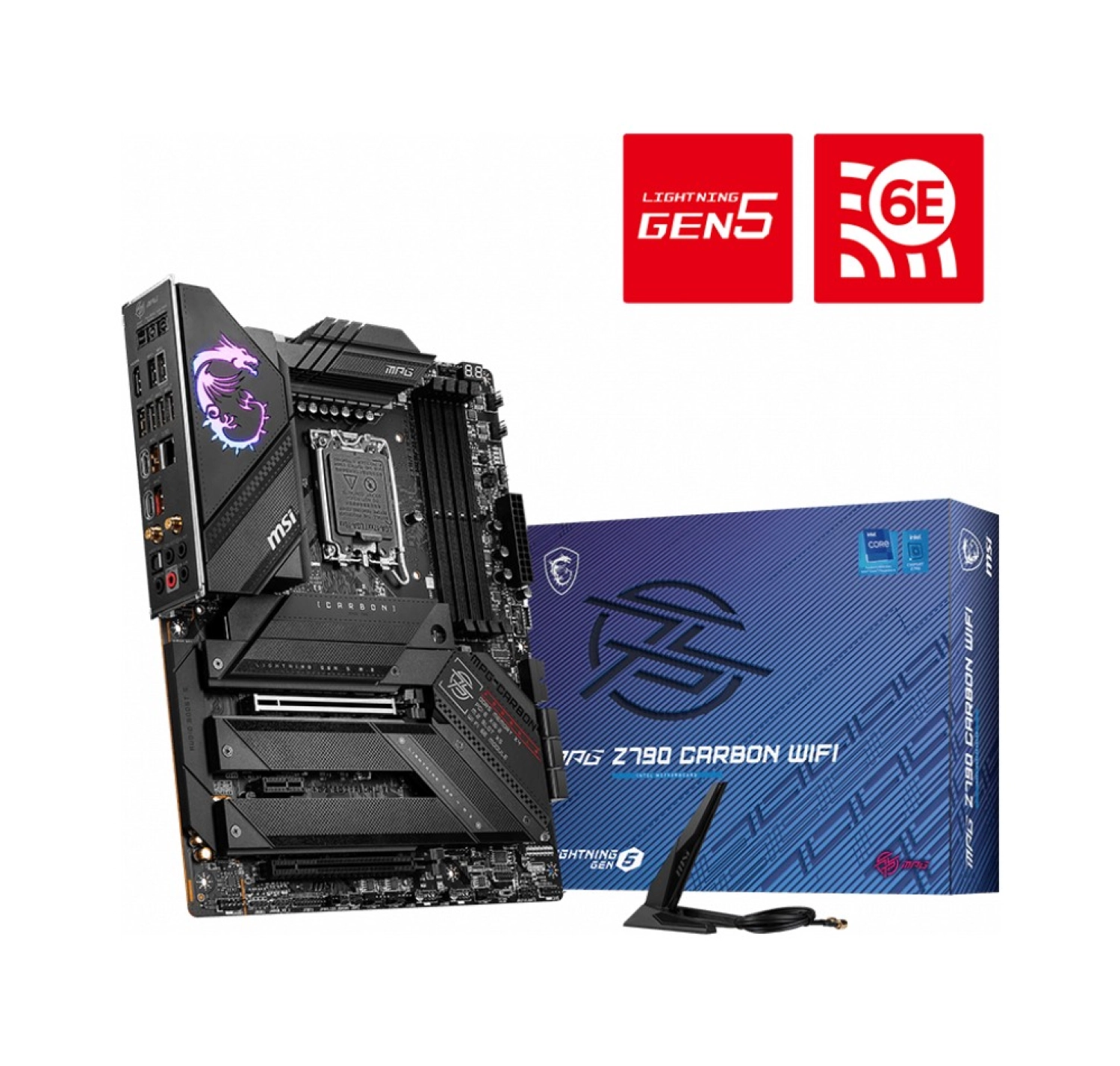 Msi Mpg Z790 Carbon Wıfı Soket 1700 Ddr5 7600Mhz(Oc) Pcı-E Gen5 M.2 Usb3.2 Hdmı 1X2.5G Lan Wı-Fı 6E Atx - Görsel 3