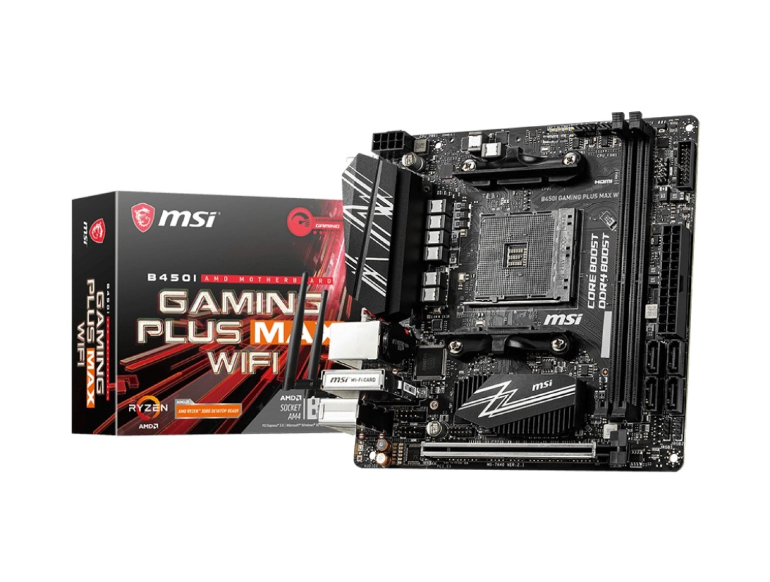 Msi Msı B450I Gaming Plus Max Wifi Ryzen Am4 M2 Ddr4 Mini Itx Anakart ürün görseli