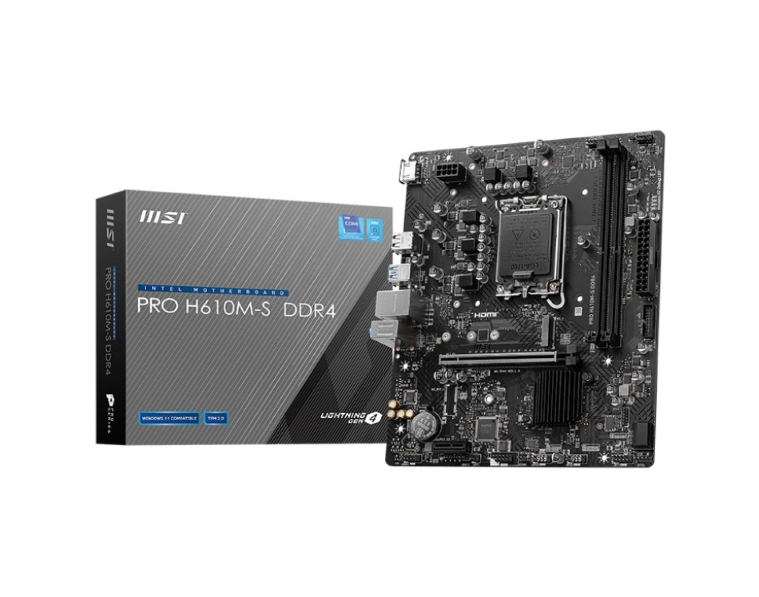 Msi Msı Mb Pro H610M-S Ddr4 Soket 1700 Ddr4 3200(Oc) Hdmi M.2 Usb3.2 1X 1G Lan Matx ürün görseli