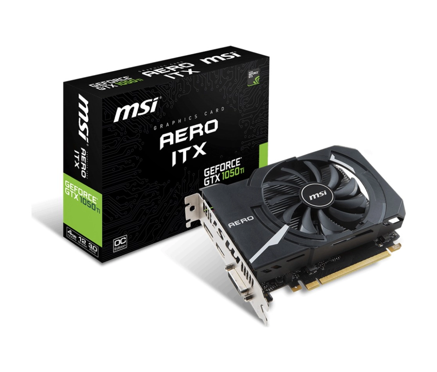 Msi Nvidia Geforce Gtx 1050 Ti Aero Itx Ocv1 4Gb 128Bit Gddr5 Ekran Kartı Gtx 1050 Ti Aero Itx 4G Ocv1 ürün görseli