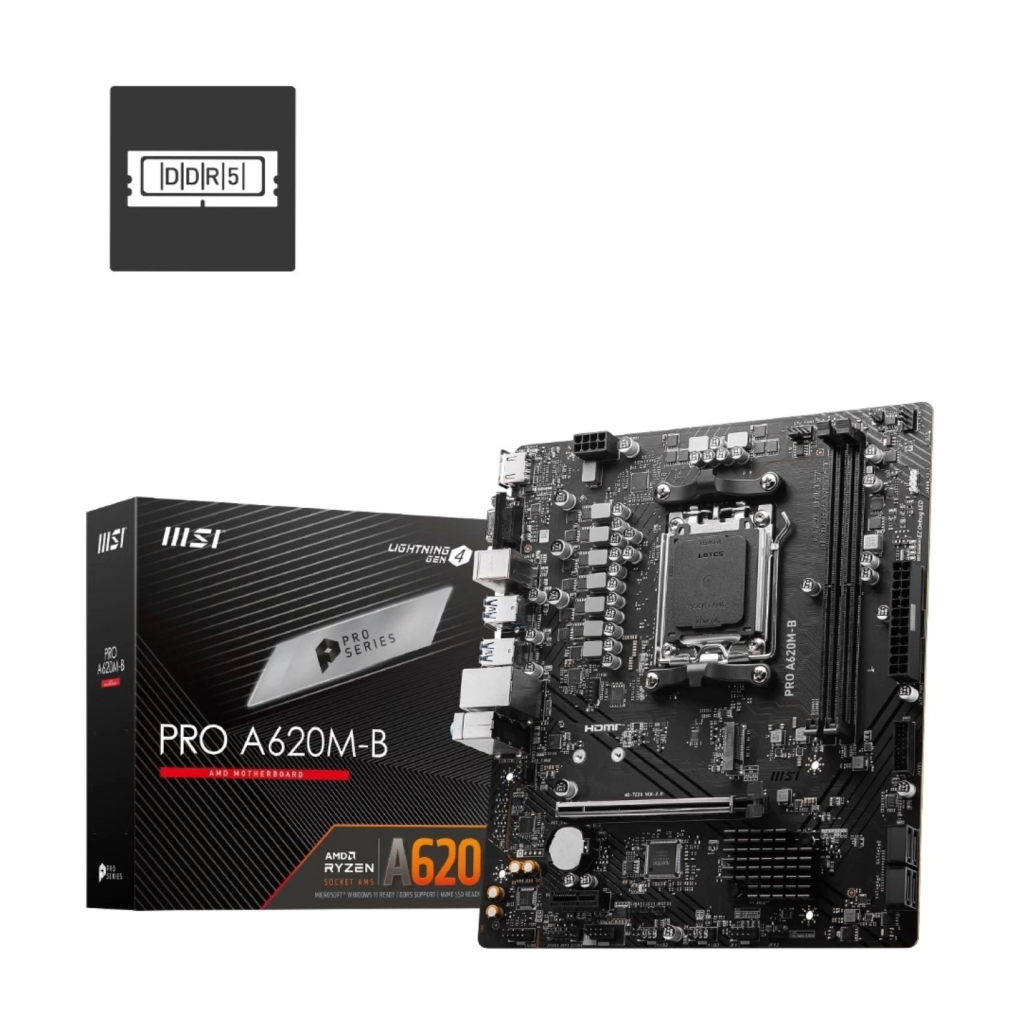 Msi Pro A620M-B Ddr5 6800Mhz (Oc) M.2 Am5 Matx Anakart ürün görseli