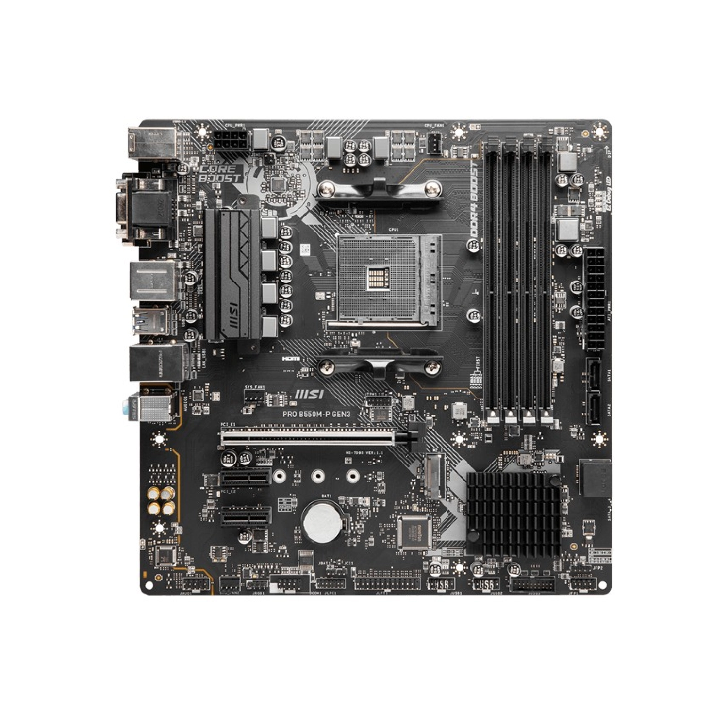 Msi Pro B550M-P Gen3 Soket Amt Ddr4 4400 Pci-E Gen 4 ,M.2X1, 4X Sata 6Gbps ,4X Usb 3.2 Gen 2 10Gbps M-Atx Anakart - Görsel 2