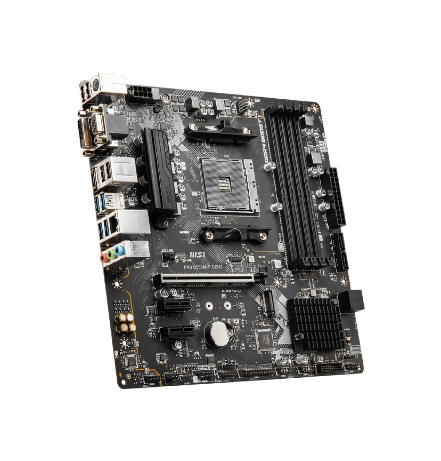 Msi Pro B550M-P Gen3 Soket Amt Ddr4 4400 Pci-E Gen 4 ,M.2X1, 4X Sata 6Gbps ,4X Usb 3.2 Gen 2 10Gbps M-Atx Anakart - Görsel 4