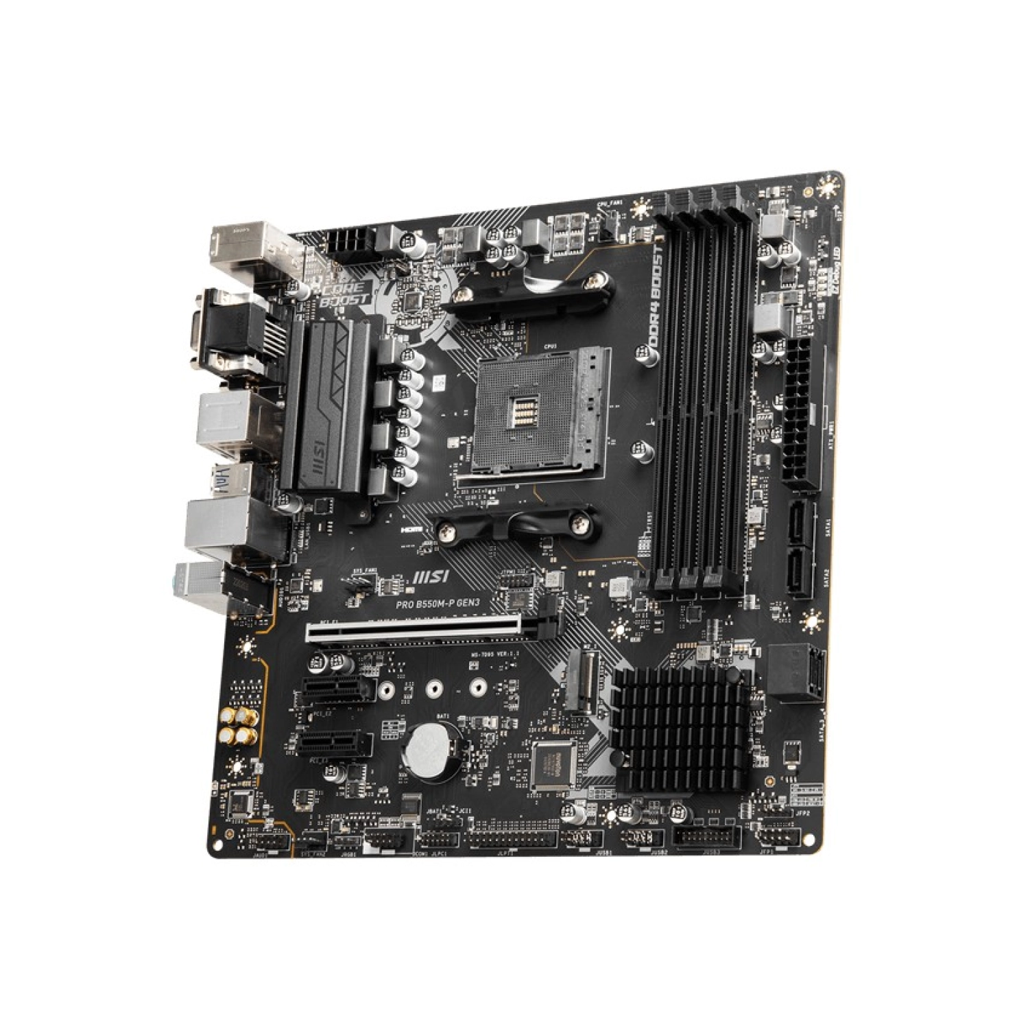 Msi Pro B550M-P Gen3 Soket Amt Ddr4 4400 Pci-E Gen 4 ,M.2X1, 4X Sata 6Gbps ,4X Usb 3.2 Gen 2 10Gbps M-Atx Anakart - Görsel 3