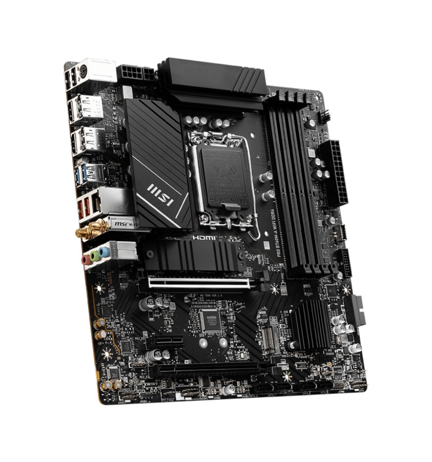 Msi Pro B760M-A Wıfı Ddr4 Soket 1700 Ddr4 5333(Oc) Pcı-E ,M.2 Usb3.2 Hdmı,Dp 1X 2.5G Lan Wı-Fı 6E Matx - Görsel 3
