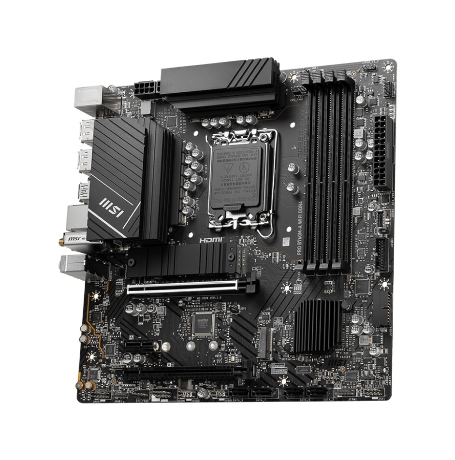 Msi Pro B760M-A Wıfı Ddr4 Soket 1700 Ddr4 5333(Oc) Pcı-E ,M.2 Usb3.2 Hdmı,Dp 1X 2.5G Lan Wı-Fı 6E Matx - Görsel 4