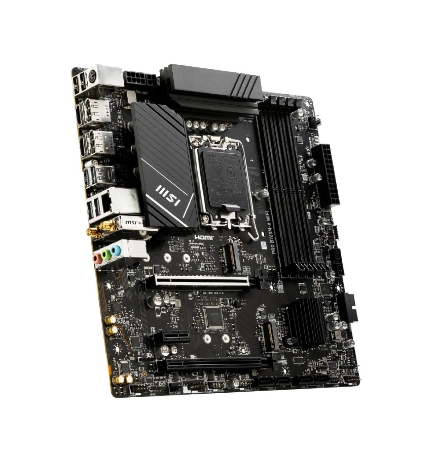 Msi Pro B760M-A Wifi Soket 1700 Ddr5 6800(Oc) Pci-E ,M.2 Usb3.2 Hdmi,Dp 1X 2.5G Lan Wi-Fi 6E Matx Anakart - Görsel 4